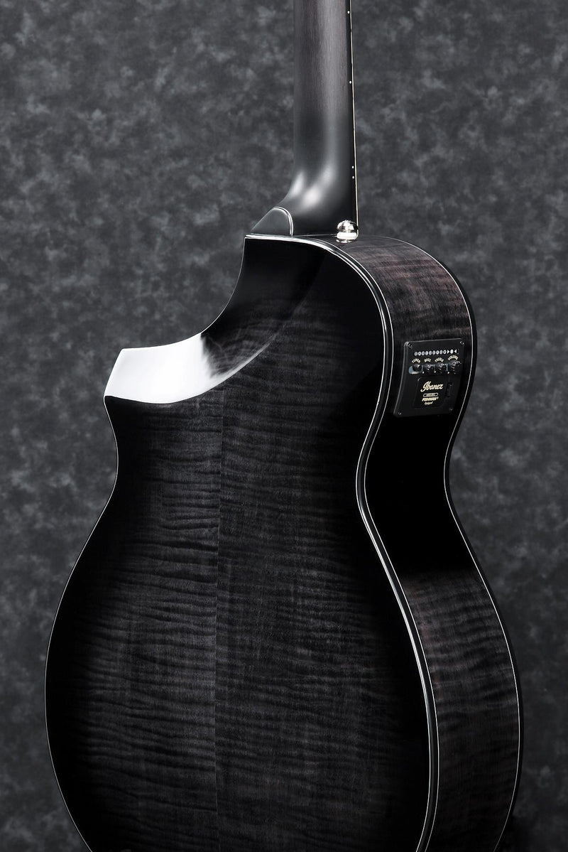 Ibanez AEWC400 Acoustic Guitar - Transparent Black Sunburst High Gloss
