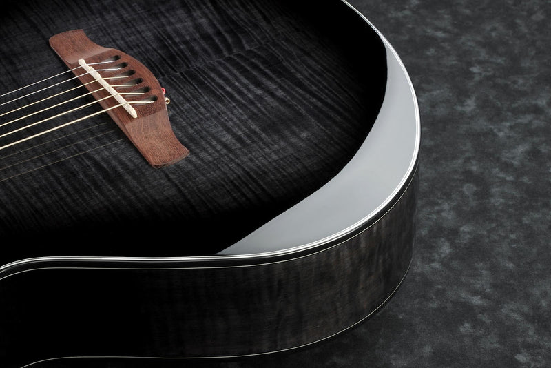 Ibanez AEWC400 Acoustic Guitar - Transparent Black Sunburst High Gloss