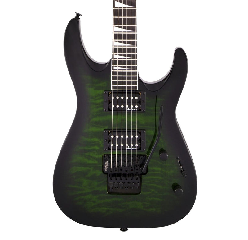Jackson JS Series Dinky Arch Top JS32Q DKA - Transparent Green Burst