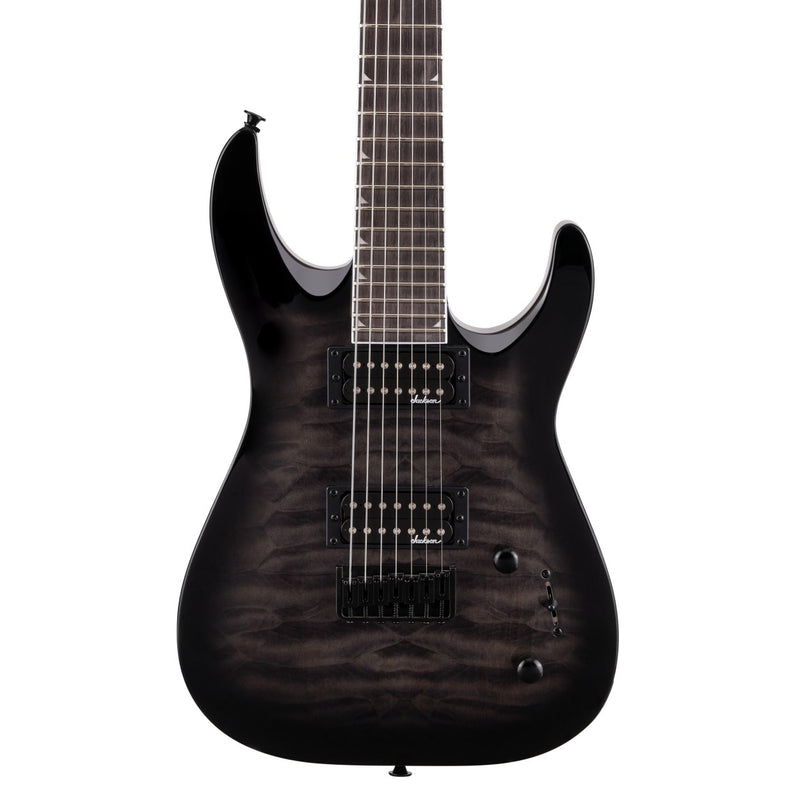 Jackson JS Series Dinky Arch Top JS22Q-7 DKA HT - Transparent Black Burst