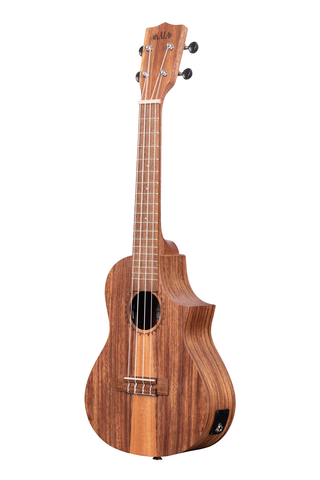 Kala Teak Tri-Top Concert Acoustic-Electric Ukulele - Satin Natural