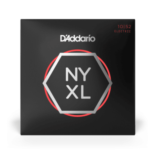 D'Addario NYXL1052 Nickel Wound Electric Guitar Strings, Light Top / Heavy Bottom, 10-52 - Safe Haven Music