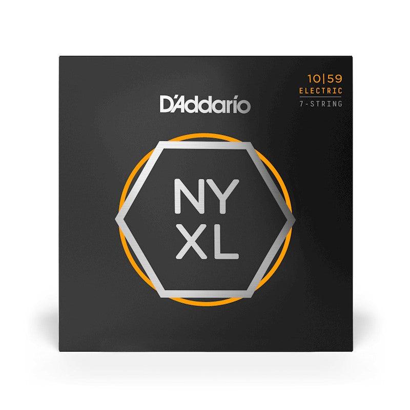 D'Addario NYXL1059 Nickel Wound 7-String Electric Guitar Strings, Regular Light, 10-59 - Safe Haven Music
