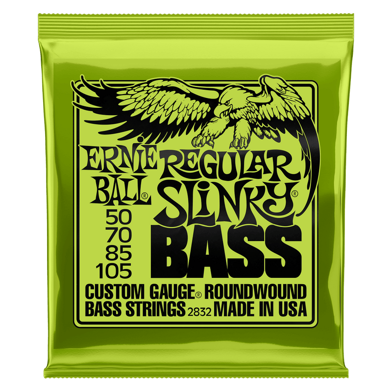 Ernie Ball Regular Slinky Nickel Wound Electric Bass Strings - 50-105 Gauge