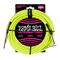 Ernie Ball 10' Braided Straight / Angle Instrument Cable Neon - Yellow - Safe Haven Music