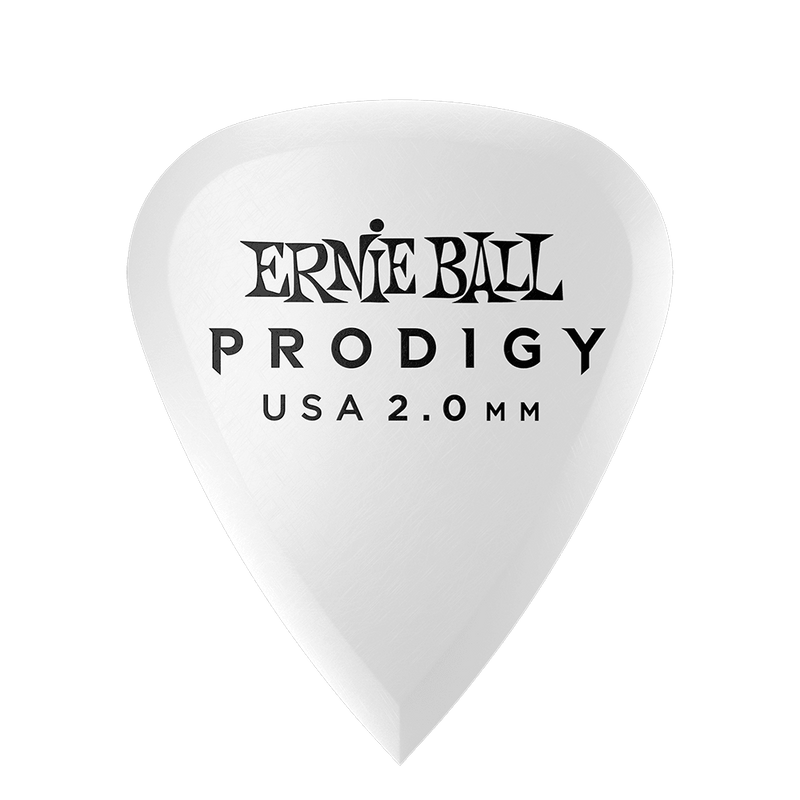 Ernie Ball 2.0mm White Standard Prodigy Picks 6-pack - Safe Haven Music
