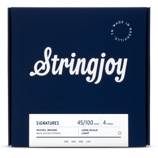 Stringjoy Signatures Light Gauge (45-100) 4 String Long Scale Nickel Wound Bass Guitar Strings (45-100)