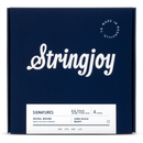 Stringjoy Heavy Gauge (55-110) 4 String Long Scale Nickel Wound Bass Guitar Strings