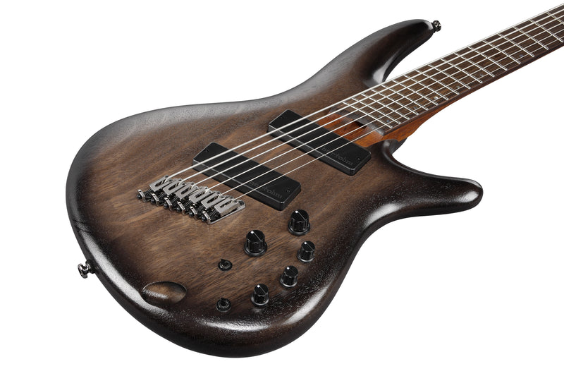 Ibanez SRC6MS Bass Workshop 6-String Multi-Scale Electric Bass - Black Stained Burst Low Gloss