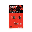 D'Addario Solid Brass End Pins - Chrome (Pair) - Safe Haven Music