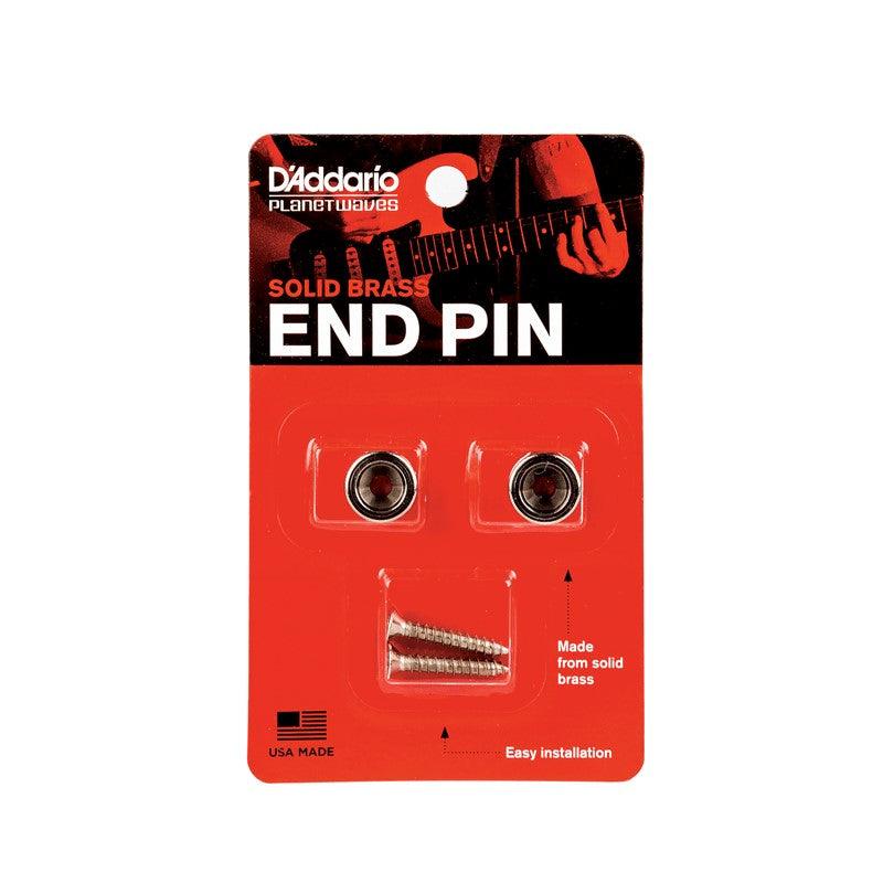 D'Addario Solid Brass End Pins - Chrome (Pair) - Safe Haven Music