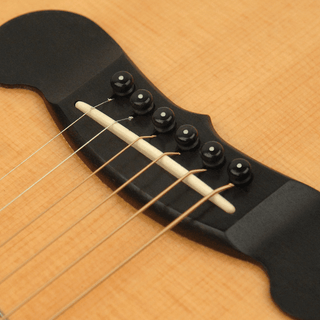 D'Addario Injected Molded Bridge Pins with End Pin Set, Ebony with Ivory Dot - Safe Haven Music