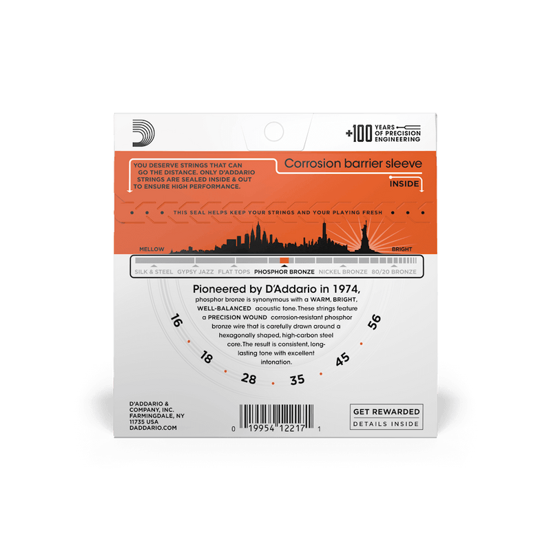 D'Addario EJ42 Resophonic Guitar Strings, 16-56 - Safe Haven Music