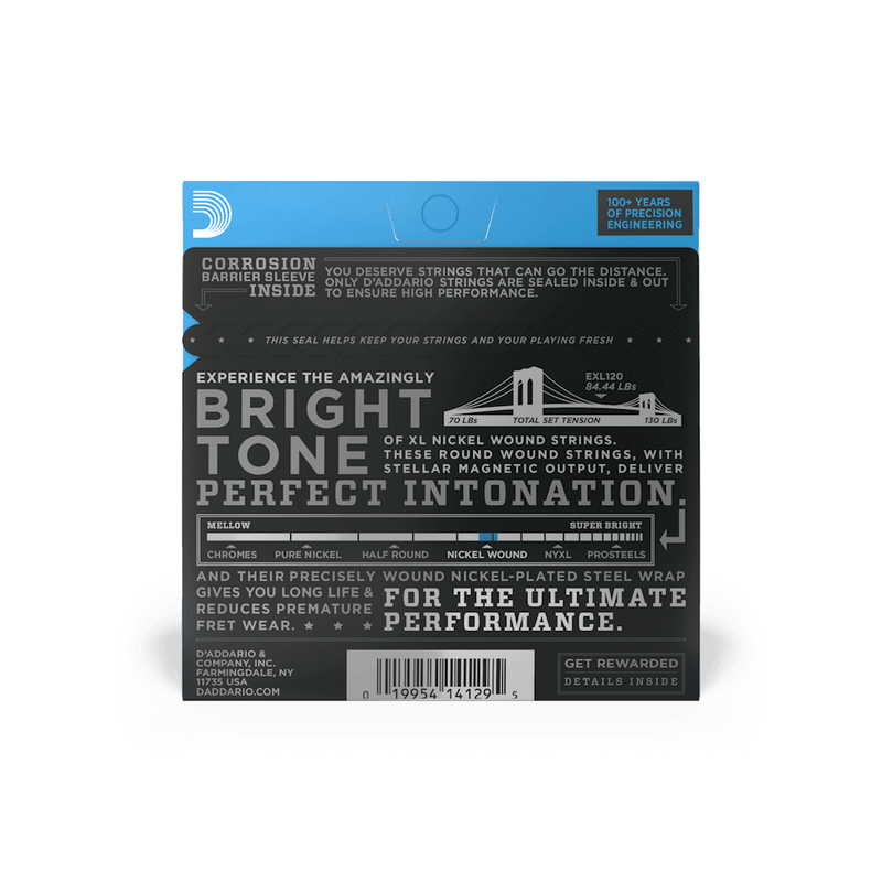 D'Addario EXL120 Nickel Wound Electric Guitar Strings, Super-Light, 09-42 - Safe Haven Music