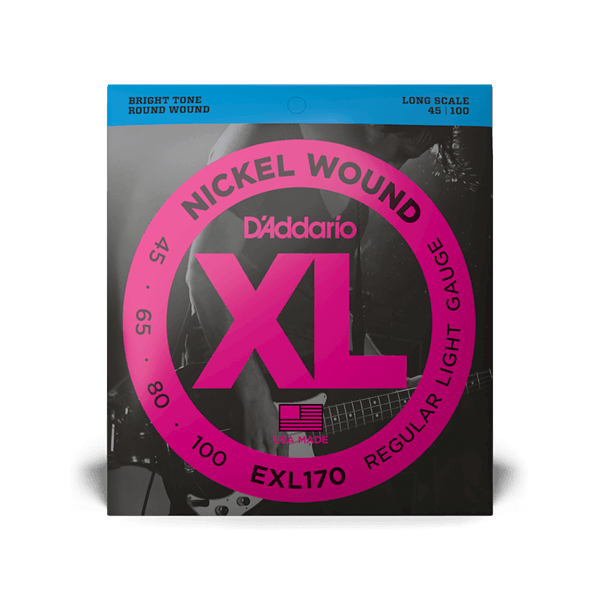 D'Addario EXL170 Nickel Wound Bass Guitar Strings, Light, 45-100, Long Scale - Safe Haven Music
