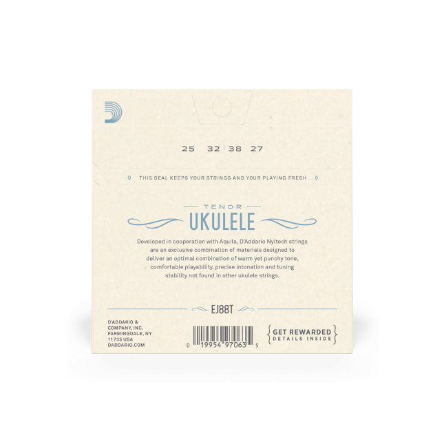 D'Addario EJ88T Nyltech Ukulele Strings, Tenor