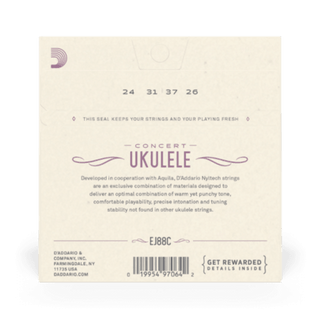 D'Addario EJ88C Nyltech Ukulele Strings, Concert - Safe Haven Music