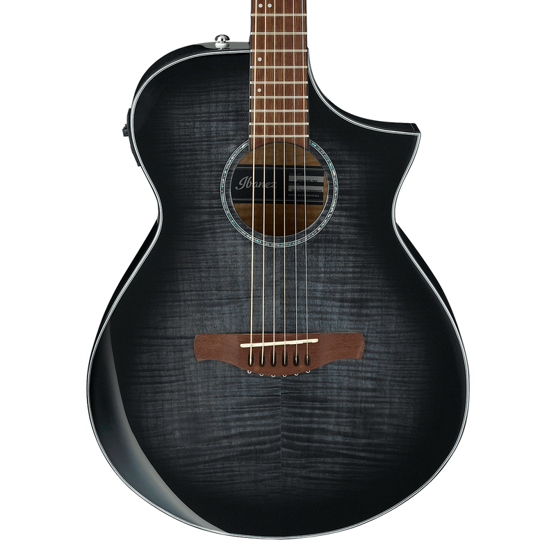 Ibanez AEWC400 Acoustic Guitar - Transparent Black Sunburst High Gloss