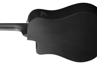 Used Ibanez Altstar ALT20 Acoustic Electric Guitar - Weathered Black - Lifting Bridge