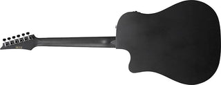 Used Ibanez Altstar ALT20 Acoustic Electric Guitar - Weathered Black - Lifting Bridge