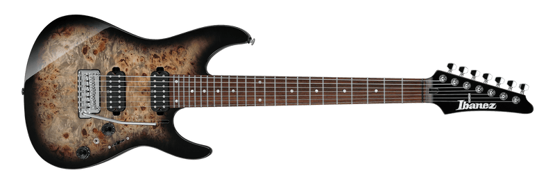 Ibanez Premium AZ427P1PB 7-String Electric Guitar - Charcoal Black Burst