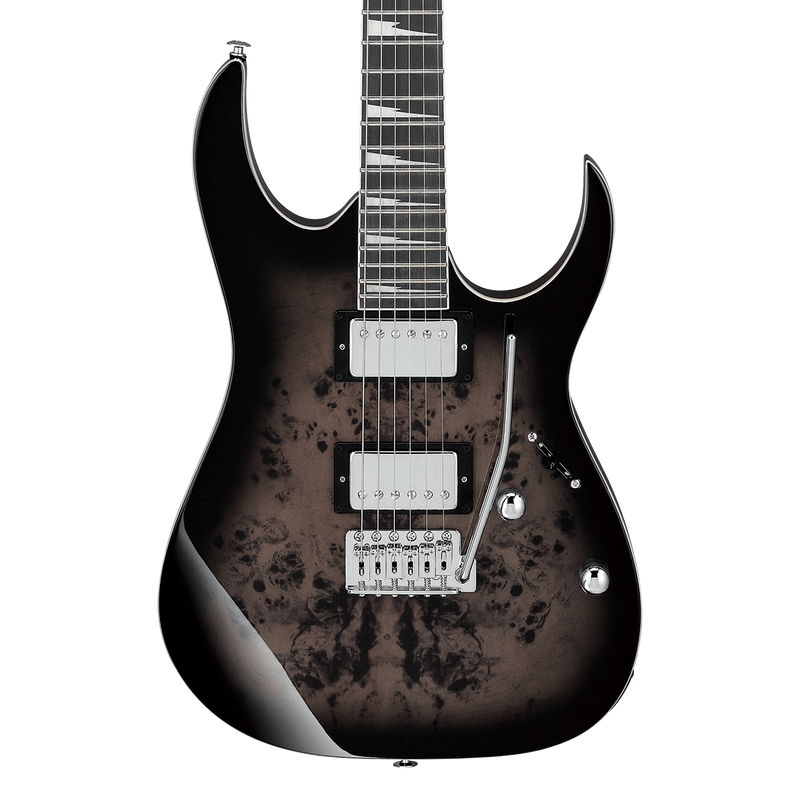 Ibanez GRG220PA1 6-String Electric Guitar - Transparent Brown Black Burst