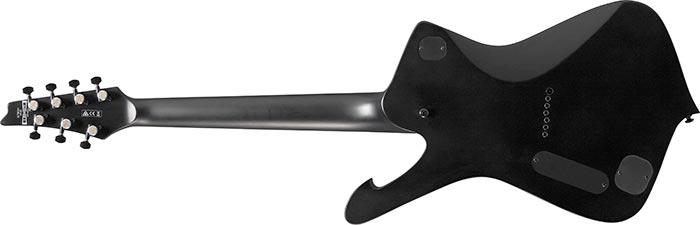Ibanez Iceman ICTB721 Iron Label 7-String Electric Guitar - Black Flat