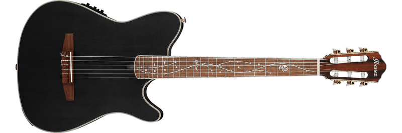 Ibanez TOD10N Tim Henson Signature Nylon Acoustic-Electric Guitar - Transparent Black Flat