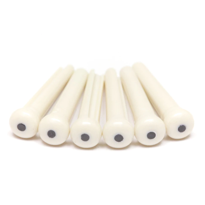 Graph Tech TUSQ Bridge Pins Martin Style 2mm White / Black Dot (6 Pcs)